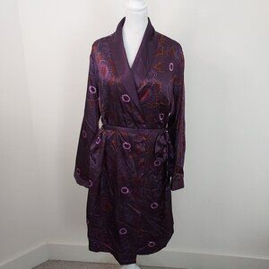 Chanteuse Paisley Print Night Dress and Robe Set Size 2X